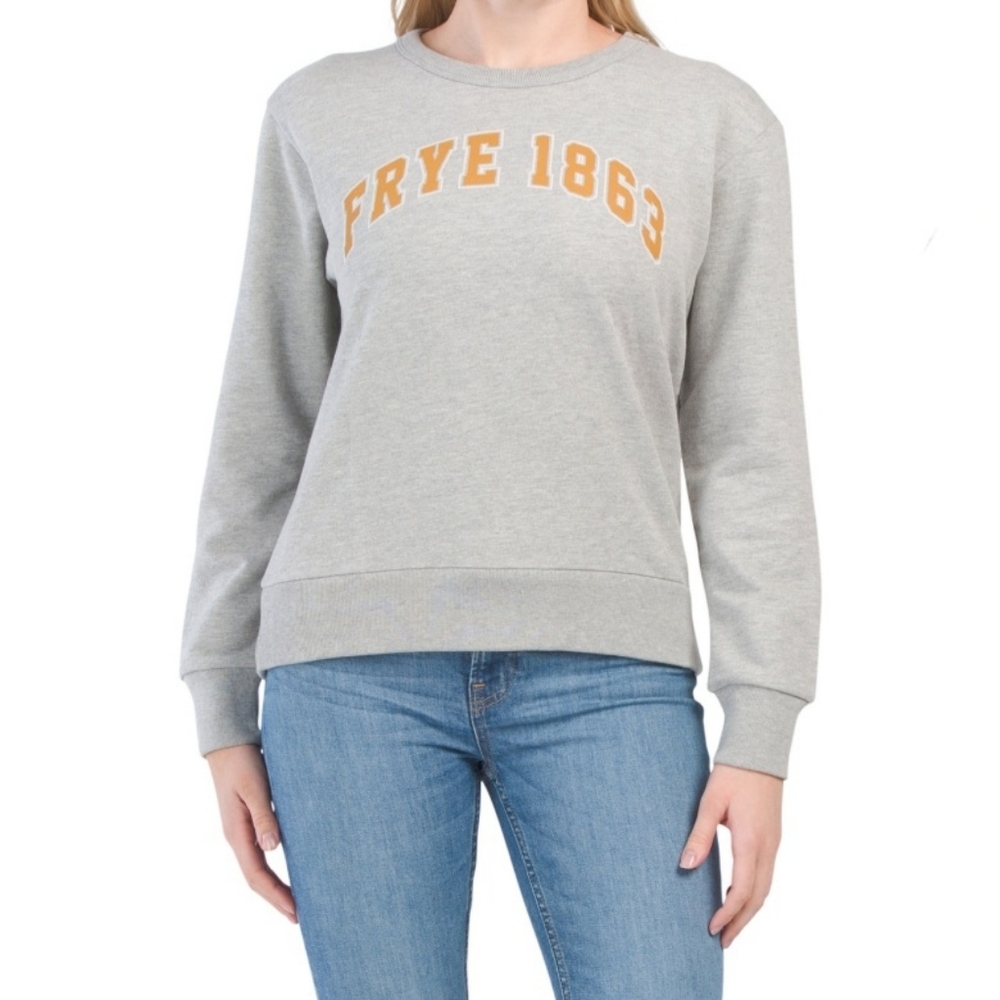 Frye Sweatshirt Gray Size Medium Grey Crewneck 1863 Classic New